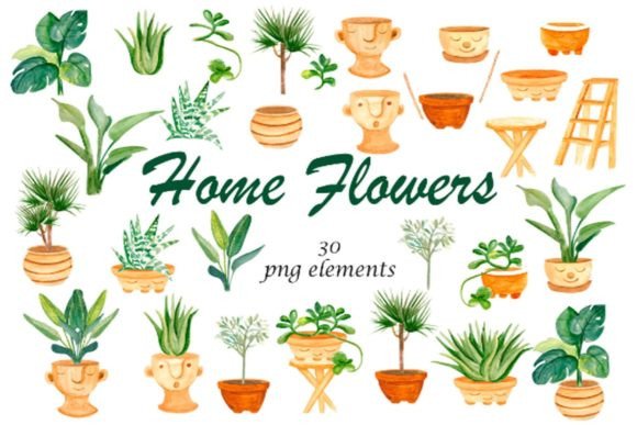 Download House Plants, Boho Home Decor Watercolor - Decor Collection