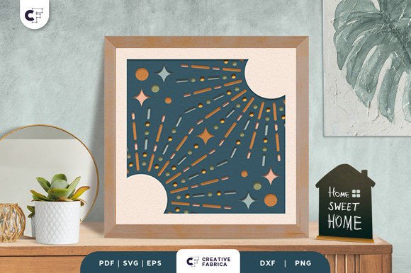 Download Boho Decoration 3D Shadow Box SVG - Decor Collection